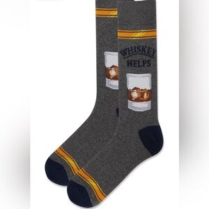 Men’s Hotsox “Whiskey Helps” Novelty Gift Socks
